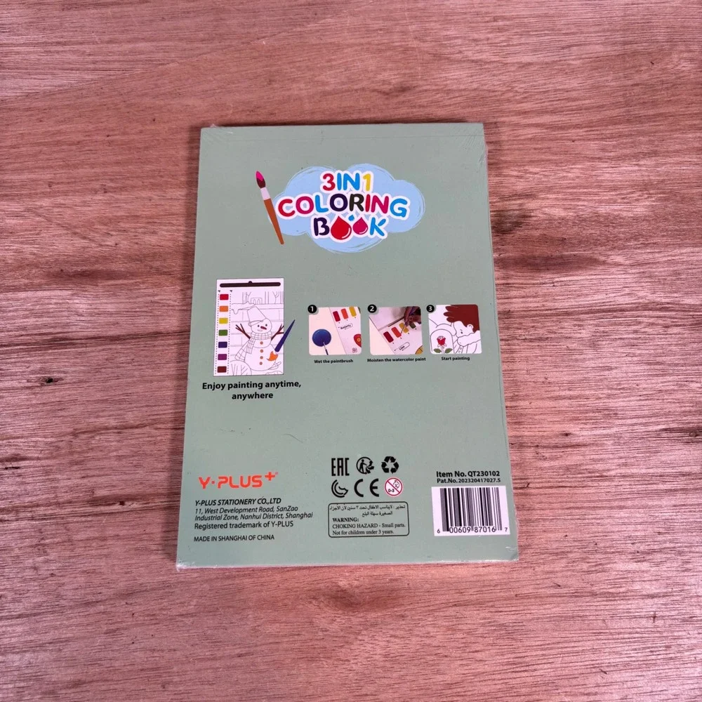 Y-PLUS 3-in-1 Watercolor Coloring Book Classic Fairy Tales Kids Activity